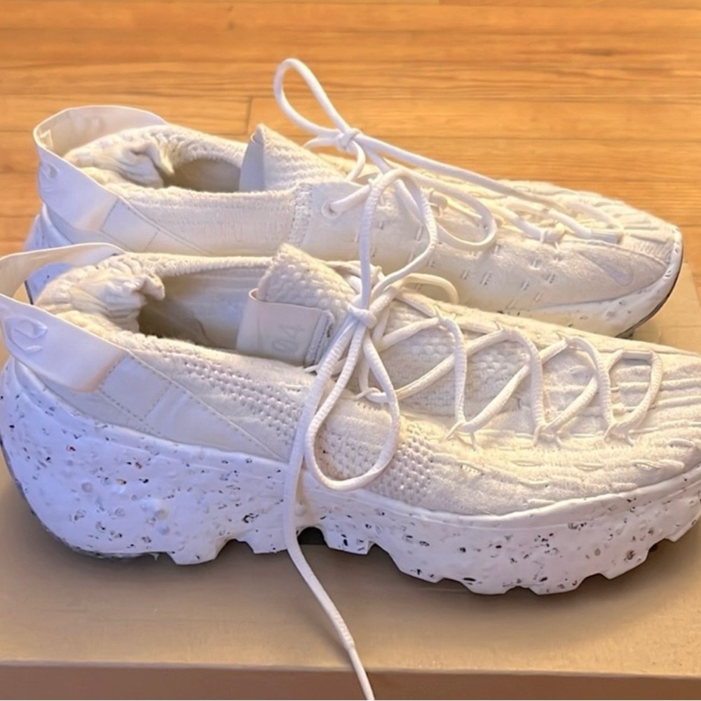Nike White Textured Sneakers